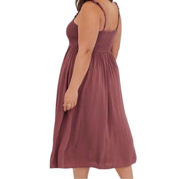 Torrid Midi Challis Smocked Tiered Sleeveless Dress Size 4 NWT - Picture 2 of 11
